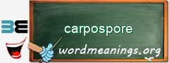 WordMeaning blackboard for carpospore